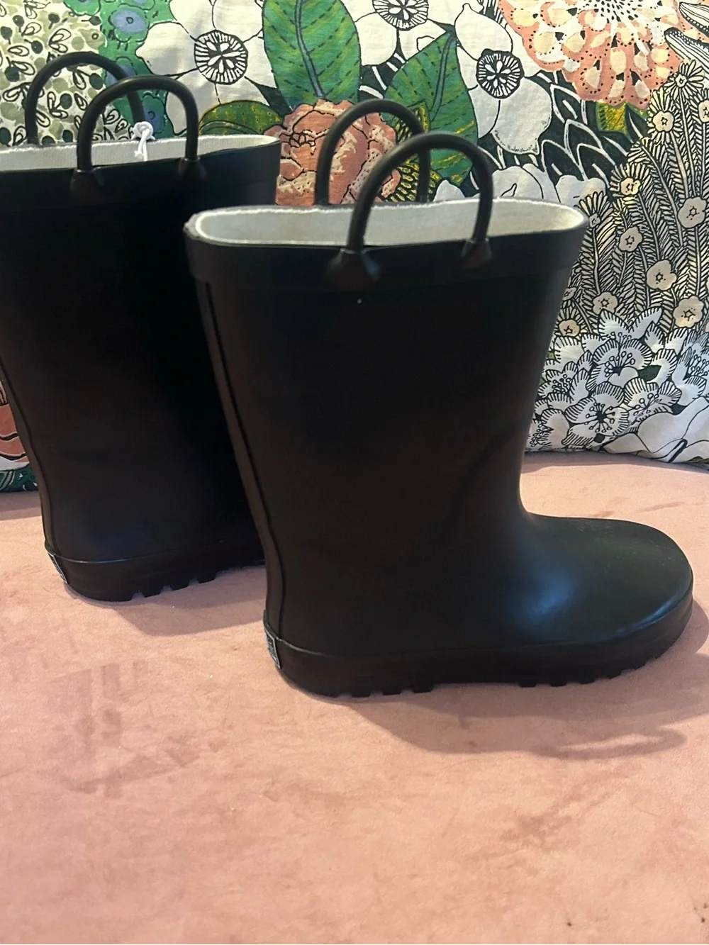 Lone Cone Kids Matte Black Rain Boots